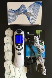 Dual output EMS Tens Therapy Machine Unit Body Slimming Massager Pulse Massage Electric Muscle Stimulator health care with retail 9769470