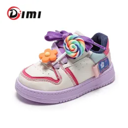 Sneaker Dimi 2023 Autunno per bambini Scarpe ragazze scarpe per bambini in modo morbido e trasparato da caramelle non fioriere fiori fiori sneaker per bambini