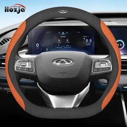 Steering Wheel Covers Leather Car Cover For CHERY ARRIZO 6 OMODA S5 5 JEACOO 7 8 All Seasons Accessories