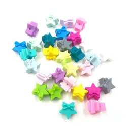 다른 Sile Beads Mini Star와 함께 귀여운 bowknot bpa baby baby chew diy necklace 젖꼭지 체인 팔찌 배달 보석류 느슨한 dhspz