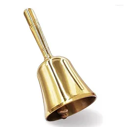 Party Supplies Super Loud Hand Barking Bell Solid mässing Dinner Pet Training Jingle Gold