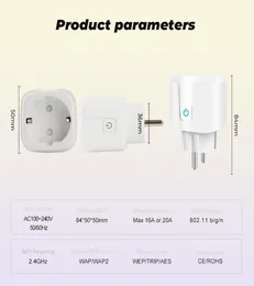 Power Energy Monitor 16A EU UK 10A US WiFi Smart Plug Socket Adapter SmartLife APP Voice Control Works With Alexa Google Home7755666