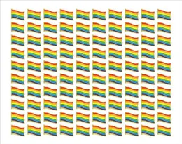 Cały 100pcs gejowskie szpilki dumy LGBTQ Rainbow Flag Brooch Pins for Ubrania Dekoracja H1018242B9787606