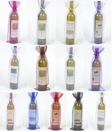 Organza Sacks Drawstring Wine Bags Pouches 15x38cm Favor Bags Soap Makeup Collection Bags1976396