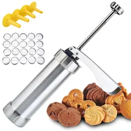 Moldes de cozimento Máquina de biscoitos Máquina de aço inoxidável Tool Biscoit Extrusora Kit de pistola DIY Supplies