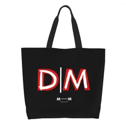 Shopping Bags Kawaii Printing Electronic Rock Depeche Cool Mode Tote Durable Canvas Shopper Shoulder Handbag