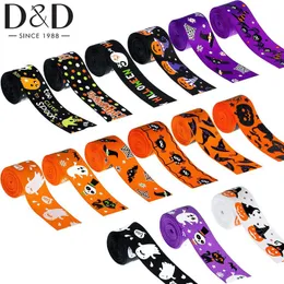 15 pezzi/set 30 anni Halloween Stampato GROSGRAIN RIBBONI SATILE NASTANI A CAPPEGGIO DI CRAMPARE A CAPPORE A CAPPORE A CAPRI