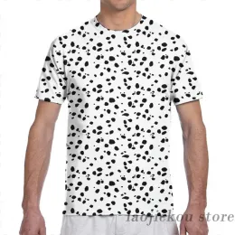 Elbiseler Dalmatian Erkekler Tshirt Kadınlar Baskı Moda Kız Tişört Boy Üstleri Tees Kısa Kollu Tshirts