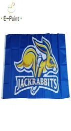 Południowa Dakota State Jackrabbits Flag 3*5ft (90 cm*150 cm) Banner Flag poliestrowy Dekoracja Latająca Flaga ogrodu Home Flag Flag Flag Flags5583949