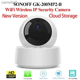 Câmeras IP SONOFF GK-200MP2-B 1080P HD Mini Smart Home Wi-Fi Wireless IP Câmera Infravermelha Visão Noturna Monitoramento de Monitoramento CameraC240412