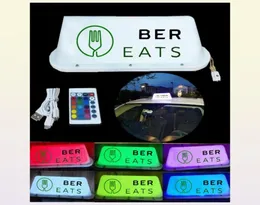 UB Eats Sign Wireless Car Badges Taxi Cab Roof Top Topper Light Lamp Bright Led for Drivers9817005