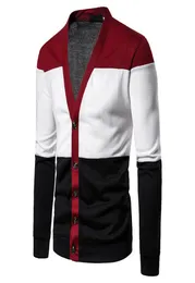 Модный вязаный кардиганский свитер мужчина 2020 Осень Зимние повседневные мужские свитера Slim Fit v Neck Button Men Sweater Sueter Hombre8046983