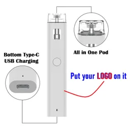 OEM/ODM 1ML 2 gram 1G Pod 300mAh Pil Tek Kullanımlık Vape Kalem Shisha Ön Isıtma Tesis Edilebilir E-CIG Başlangıç ​​Kitleri Boş Cihaz Toptan Nargile Kalem USA Kanada CZ Hollanda