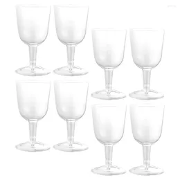 Tek kullanımlık fincan pipetler 8 adet plastik cam düğün flüt gözlükleri kırmızı kupalar bira toplu