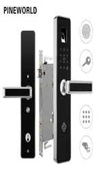 PineWorld البصمة البيومترية الذكية LockHandle الإلكترونية lockfingerprintrfidkey شاشة كلمة المرور الرقمية قفل 2016204651