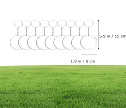 48/72/96pcs dischi di cerchio trasparente set di catene tasti chiari chiari tallogari rilici rotondi portachiavi per fai -da -te (trasparente) 12922958