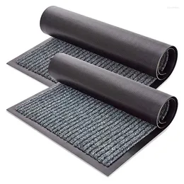 Carpetes PVC Double Stripe Door Anti-Slip Mat absorvente o pé El Carpet Bottom 50x80cm