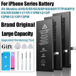 Helt nytt telefonbatteri för iPhone SE 2 4 5S 6 6S 6P 6SP 7 7P 8 PLUS X XR XS MAX 11 12 13 Pro Batteri för Apple med verktyg