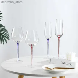 Bicchieri di vino Crystal Lass Red Vino Giovane Manico a colori creativo European Belly Champane Cup Coppa House Oblit L49