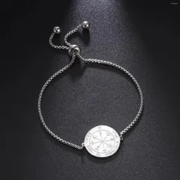 Braccialetti di collegamento Jeshayuan in acciaio inossidabile Donne Pentacolo di protezione religiosa del braccialetto Salomone contro gioielli energetici negativi