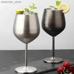 Wine Glasses 1pc Stainless Steel Wine lass Champane lass Whiskey lass Creative Metal oblet Red Wine lass Barrel-Type Drop-Resistant L49