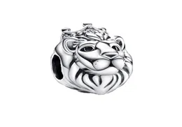 Regal Lion Charm 925 Серебряные серебряные моменты Животные для подгонки Pulseder
