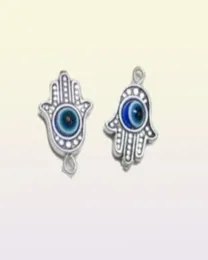 100pcs Hamsa Hand Evil Eye Kabbalah Luck Ciondolo per i gioielli che producono bracciale 19x12mm276k1724183