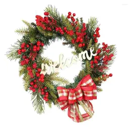 Flores decorativas Luzes de brilho decorações criativas Xmas Bowknotnó Wreath Tie Scene Garland Christmas Plástico Festival Único Pingente