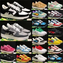 Designer SK8 STA Casual Shoes Grey Black STAS Multicolour Combo Pink Green ABC Camos Pastell Blue Patent Leather M2 Platform Trainers 36-45