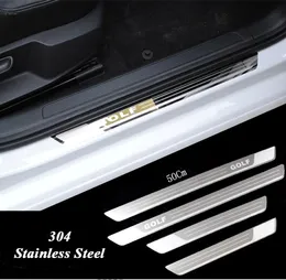 Ultrathin rostfritt stål skrapa plattdörr för vw golf 7 mk7 golf 6 mk6 välkomst pedal tröskel biltillbehör 201120156998043