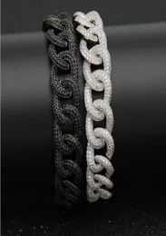 New Zircon Cuban Bracelet Simple Men039s and Women039s Highend Hip Hop Jewelryバレンタインの贈り物