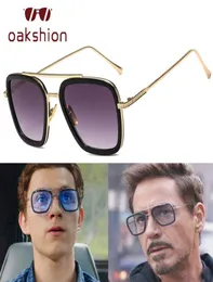 Oakshion lüks moda kare uçuş güneş gözlüğü erkekler retro marka tasarım metal çerçeve Men039s Sürüş Güneş Gözlükleri Erkek UV400 OCUL7729825