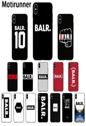 iPhone 11 Pro XS Max 8 7 6 6S Plus X 5 5S SE XR Cover5160383 용 Motirunner Street 브랜드 BALR 로고 TPU 소프트 실리콘 전화 케이스 커버