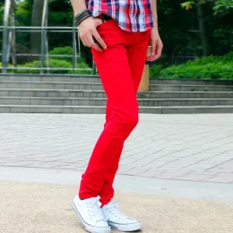 ズボン卸売2021韓国のファッションカジュアルショー薄いスキニージーンズのティーンエイジャーのための鉛