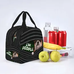 Bulldog Dog Face Bag Bag Bag Bag Bag Bage Container Class Carge Lunch Box Tote Food Handbags Picnic