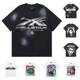 Camiseta masculina Designer de camisa Hellstar Men Mulheres Polo Mulheres Mensagens de verão Camiseta respirável Camiseta de alta qualidade Tee de rua pirnt Hip Hop Manga curta
