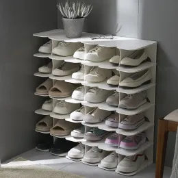 6 Layers Assembled Shoes Rack Holder Sneakers High Heel Slippers Storage Organize Space Saving Stand Shelf Cabinet Dustproof Box