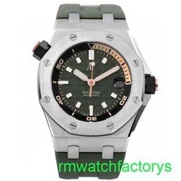 Famous AP Wrist Watch Royal Oak Offshore 15720ST Avocado Green Plate Green Face Gold Pointer 42mm Gauge Set