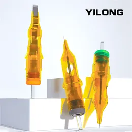 Yilong Yellow Dragonfly II Tattoo Needle Cartridges 바늘 문신 공장 영업 전문 카트리지 문신 문신 액세서리