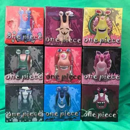 Fumetti Heroes 9pcs /set anime figera un pezzo luffy den mushi doflamingo legge asso gradano collezione di azione per vermi di lumaca il regalo giocattolo 240413