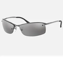 Designer Männer039s Sonnenbrille Leicht halb Rechteckrahmen weich bequeme verstellbare Nasenpolster 31832347204