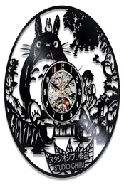 스튜디오 GHIBLI TOTORO 벽 시계 만화 내 이웃 토토로 레코드 시계 벽 시계 홈 장식 크리스마스 선물 Y4437658