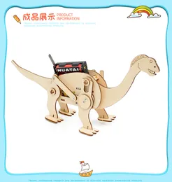 DIY mekanisk dinosaurie STEM Toys Technologia Science Experimental Tool Kit Learning Education Tood Puzzle Games for Kids