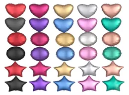 50 pcslot 18 pollici in metallo cromo palloncello stella heart stella rotondo opaco glassato balli di elio di compleanno decorazioni per la festa di compleanno intera t93555756