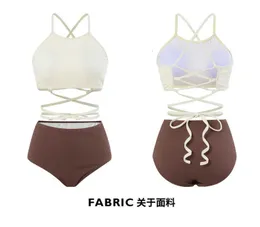 Сексуальное ремешок в стиле в стиле Instagram Высокая талия, покрывающая живот для похудения, купальник для женщин DBFG для женщин DBFG