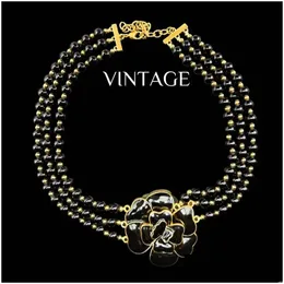 Chokers Choker hochwertige Vintage handgefertigte Emaille Perlen -Modlicht Luxus Halskette Damen Schmuck Drop Lieferung Halsketten Pendan OTP2U