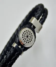 Luxus schwarz gewebte Lederarmbänder mit MT Branding Französisch Herren Mann Schmuck Charme Armband Pulseira als Geburtstagsgeschenk298S8969698