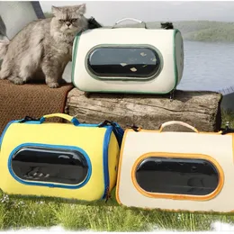 Cat Carriers Convenient Travel Backpack Oxford Cloth Transport Bag Transparent Window Suitcase Various Multicolor Pet Products