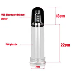 USB Electric Penis Pump Male Penis Extender System System Dello Device Sex ToySextender Penis Pumpex Toys для Menman Sex8706669