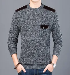 Mjartoria 2019 Nuovo maglione di marchi casual per pullover a maglieria Oneck da uomo Slimt Jumpers Knitwear Autumn Inverno Maschio Tops1030112